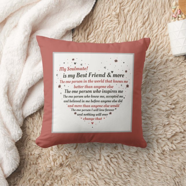 romantic love poem Anniversary word art  Cushion (Blanket)