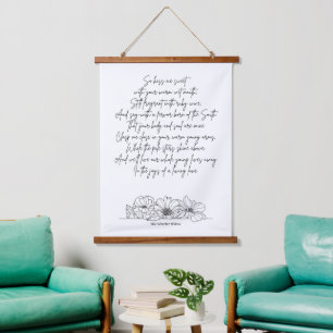 Romantic love poem by Ella Wheeler Wilcox Hanging Tapestry