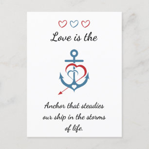 Romantic Love Poem Modern Valentine Postcard