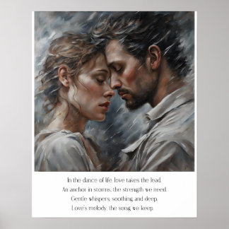 Romantic Love Poem Valentine Art Poster