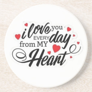 Romantic Love Quote Coaster