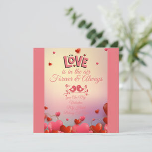 Romantic Love Quote Design Elegant Pink Love Card