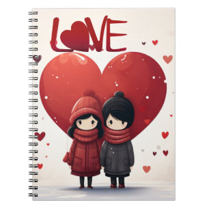 Romantic Love Quote Design Elegant Pink Love Notebook