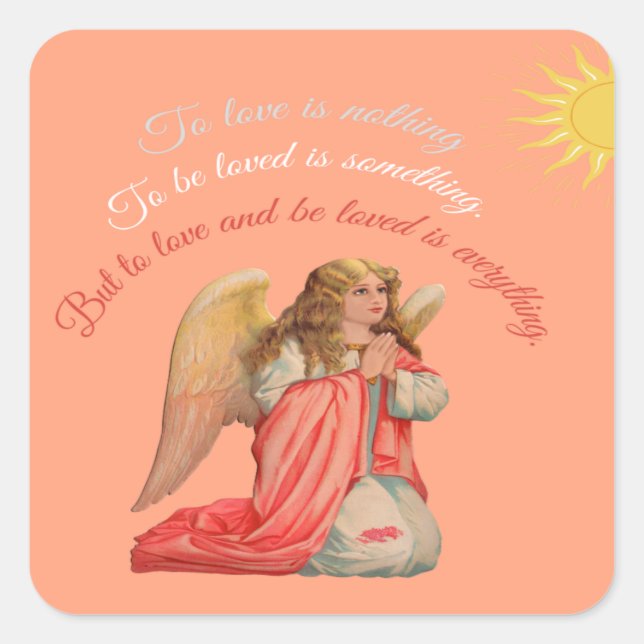 ROMANTIC LOVE QUOTE | PINK DECORATIVE STICKER (Front)