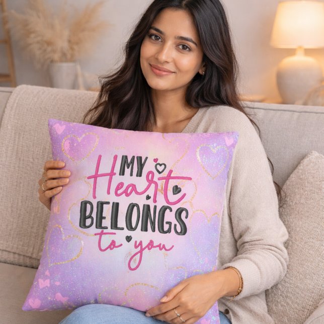 Romantic Love Quote Valentine’s Day Gift Cushion (Creator Uploaded)