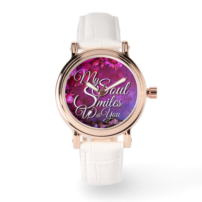 Romantic Love Quotes Vintage Valentine's Watches (Front)