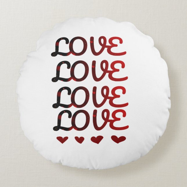 Romantic Love Round Pillow ,Valentine’s GIFT (Front)