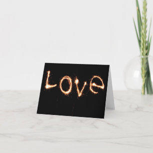 Romantic Love Sparklers Valentine's Day Card