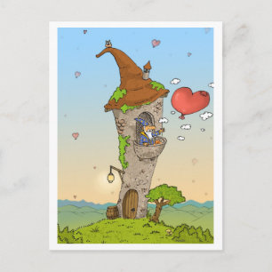 romantic love spell postcard