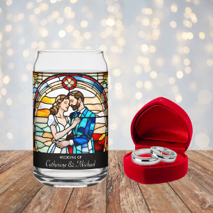 Romantic Love Stained Glass Style European Wedding