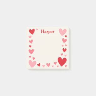 Romantic Love Sticky Notes with Personalised Name