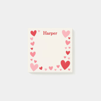Romantic Love Sticky Notes with Personalised Name
