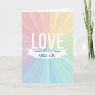 Romantic Love Sunburst Card