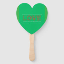 "Romantic Love Text Heart Hand Fan – Perfect Gift