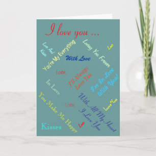 romantic love text on coloured background valentin holiday card