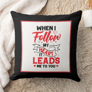Romantic love word art Anniversary Cushion