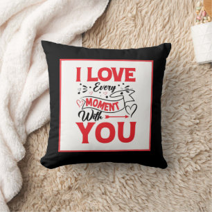 Romantic love word art Anniversary  Cushion