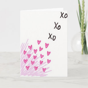 Romantic Love Xo Hearts Card