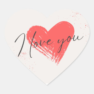 Romantic Love You Heart Sticker