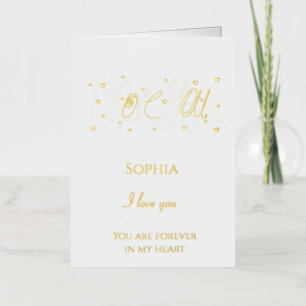 Romantic Love You Hearts Foil Greeting Card