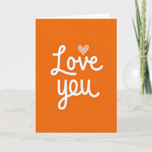 Romantic Love You Polka Dot Card