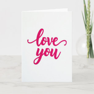 Romantic Love You Script Card