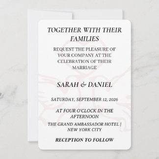 Romantic Lovebirds Heart Wedding Invitation | Lush