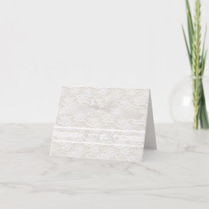 Romantic Lovely White Floral Lace Thank You