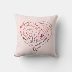 Romantic Lovers Calligraphy Quote Cushion