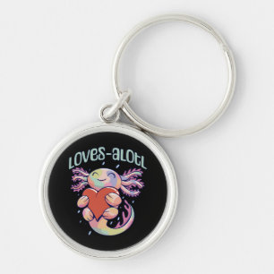 Romantic Loves - happy axolotl Key Ring