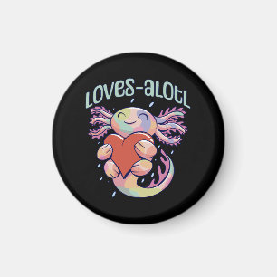 Romantic Loves - happy axolotl Magnet