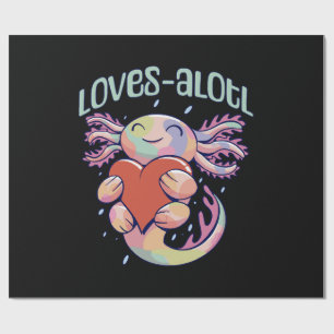 Romantic Loves - happy axolotl Wrapping Paper