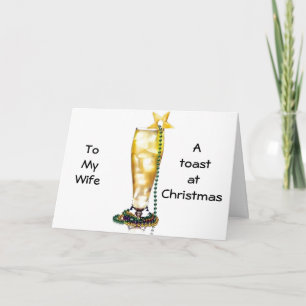 "ROMANTIC/LOVING" CHRISTMAS TOAST TO MY LOVE HOLIDAY CARD