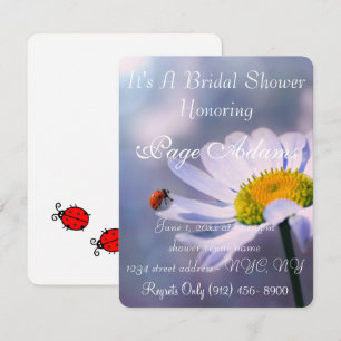 Romantic luck ladybug Bridal Shower Destiny Invitation