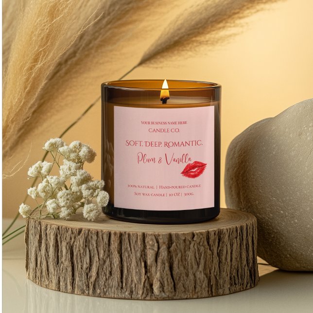 Romantic Luxury Love Design - Velvet Kiss Candle  Square Sticker (Creator Uploaded)