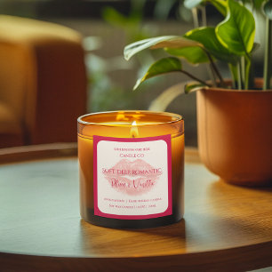 Romantic Luxury Love Design - Velvet Kiss Candle Square Sticker