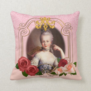 Romantic Marie Antoinette Throw Pillow Pink クッション
