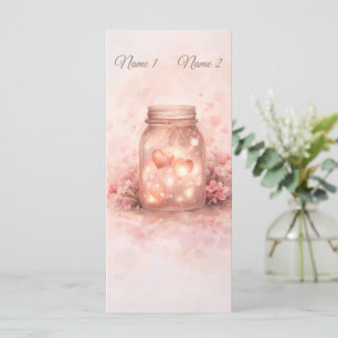 Romantic Mason Jar Wedding Program Programme