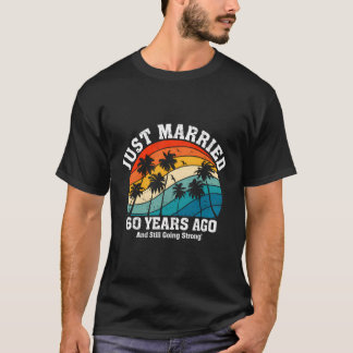 Romantic Matching Couples Retro 60Th Wedding Anniv T-Shirt