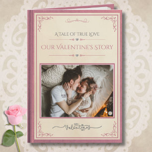 Romantic Mauve Vintage Storybook Photo Valentine’s Card