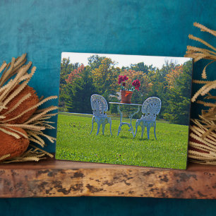 Romantic Meadow of Love Garden Table Flowers Plaque