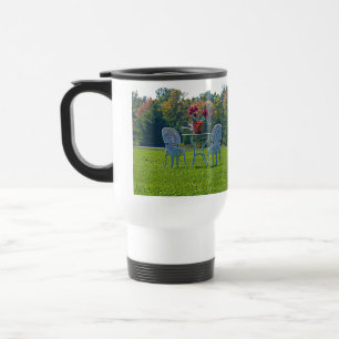 Romantic Meadow of Love Garden Table Flowers Travel Mug