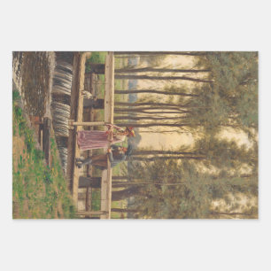 Romantic Meeting Place (by Edmund Blair Leighton) Wrapping Paper Sheet