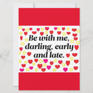 Romantic message greeting card any occasion