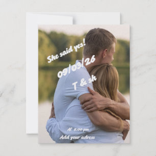 Romantic "Message in a Bottle" Engagement Invitati Card