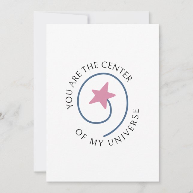 Romantic Message Minimalist Valentine Card (Front)