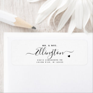 Romantic Minimalist Script Blush Pink Wedding