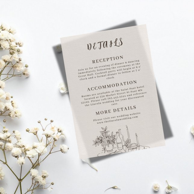 Romantic Minimalist Wedding Enclosure Card  (Creator Uploaded)