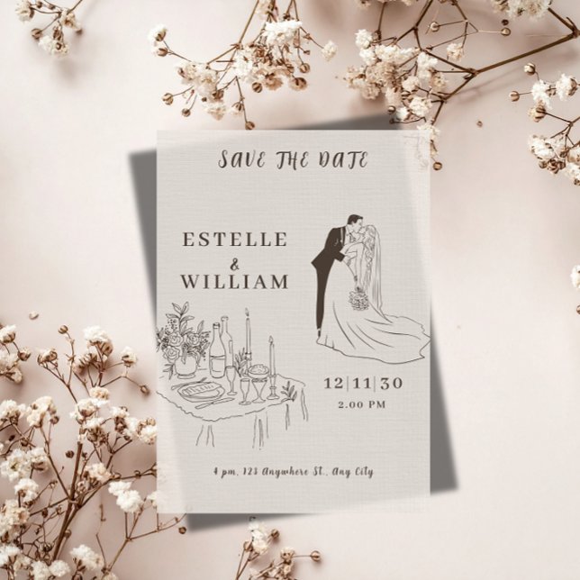 Romantic Minimalist Wedding Save the Date (Creator Uploaded)