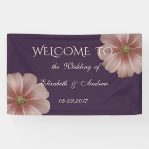 Romantic Modern Elegant Daisy  Wedding Banner